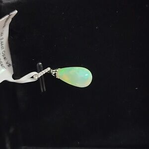 Opal and Diamond pendant